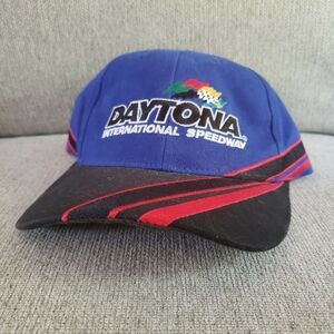 Daytona International Speedway Blue, Red & Black Adjustable Hat ISC Clean